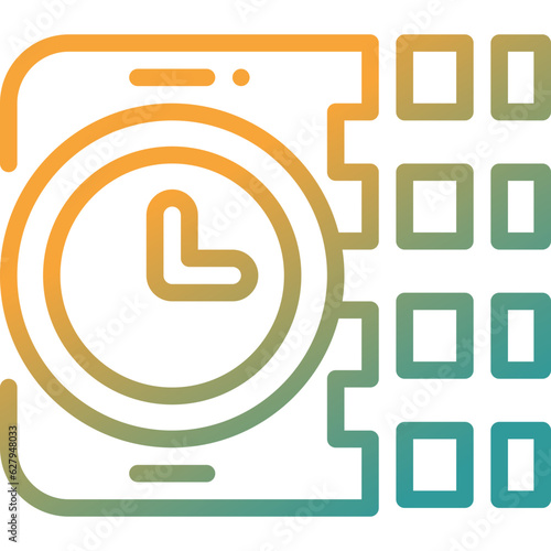decomposition gradient line icon