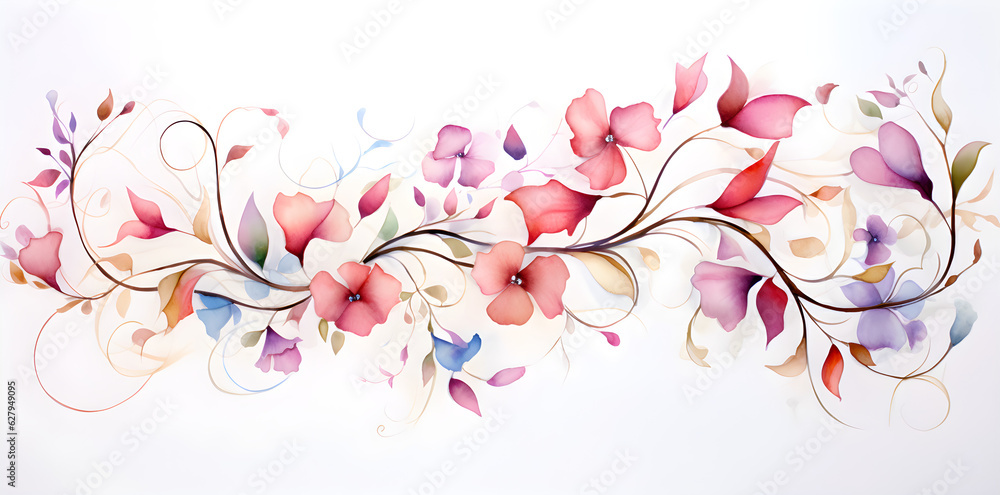 colourful watercolour floral bouquet of flowers on white background for wedding stationary invitations, greetings, wallpapers, fashion, prints