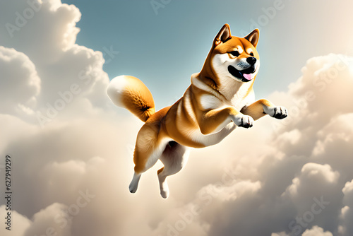 shiba inu in the sky Generative AI