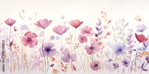 colourful watercolour floral background of flowers on white background for wedding stationary invitations  greetings  wallpapers  fashion  prints