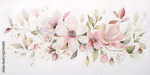 pink watercolour floral bouquet of flowers on white background for wedding stationary invitations  greetings  wallpapers  fashion  prints