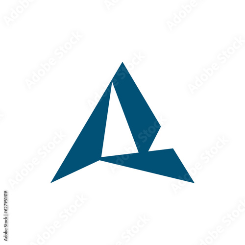 Abstract logo design for 'A' letter.