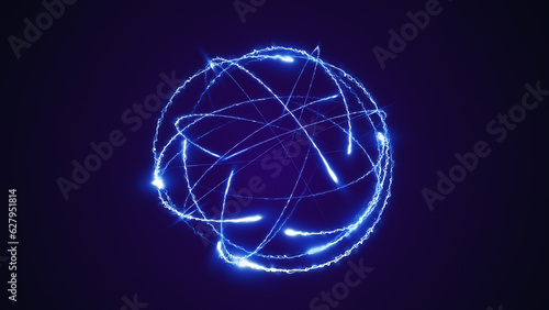 Electric energy sphere with lights © Cinefootage Visuals