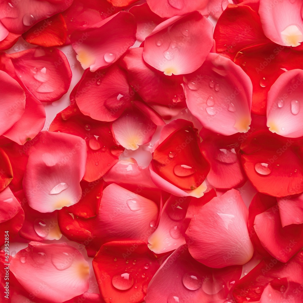 Beautiful seamless pattern with realistic red rose flower petals, floral endless texture, romantic background. Beautiful seamless pattern with realistic red rose flower petals, floral endless texture, romantic background.