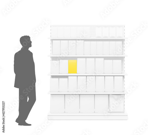Store shelf for presentations on a white background. Vector illustration. Can be use for template your design, promotion, advertising. EPS10.	