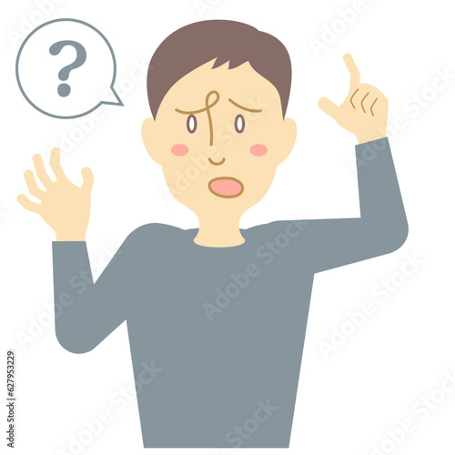 言葉が出てこない男性