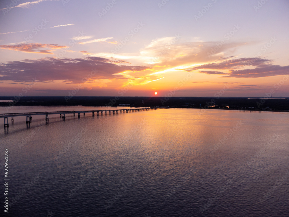 Chesapeake Bay Bridge During Sunset
