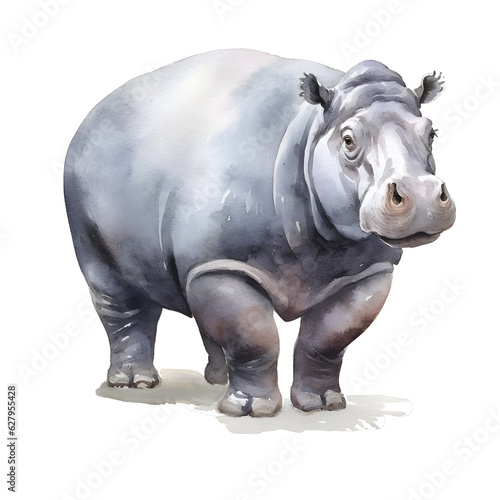 Hippo isolated on white background