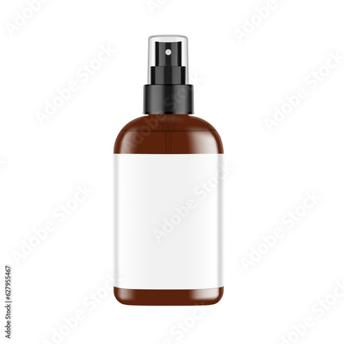 Spray bottle mockup. Vector illustration isolated on white background. Сan be used for cosmetic, medical, household and other needs. Symmetrical lighting scheme. EPS10.	