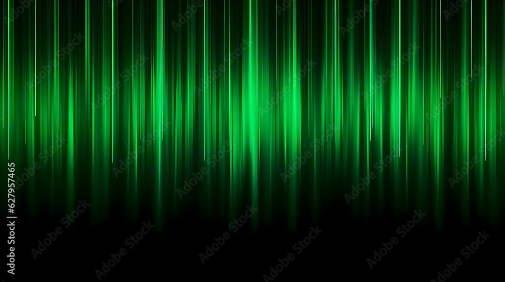 Green spectrum lights with black background. 8k resolution. Best for wide banner, poster, header website, social media, editing video, background presentation, promotion and more