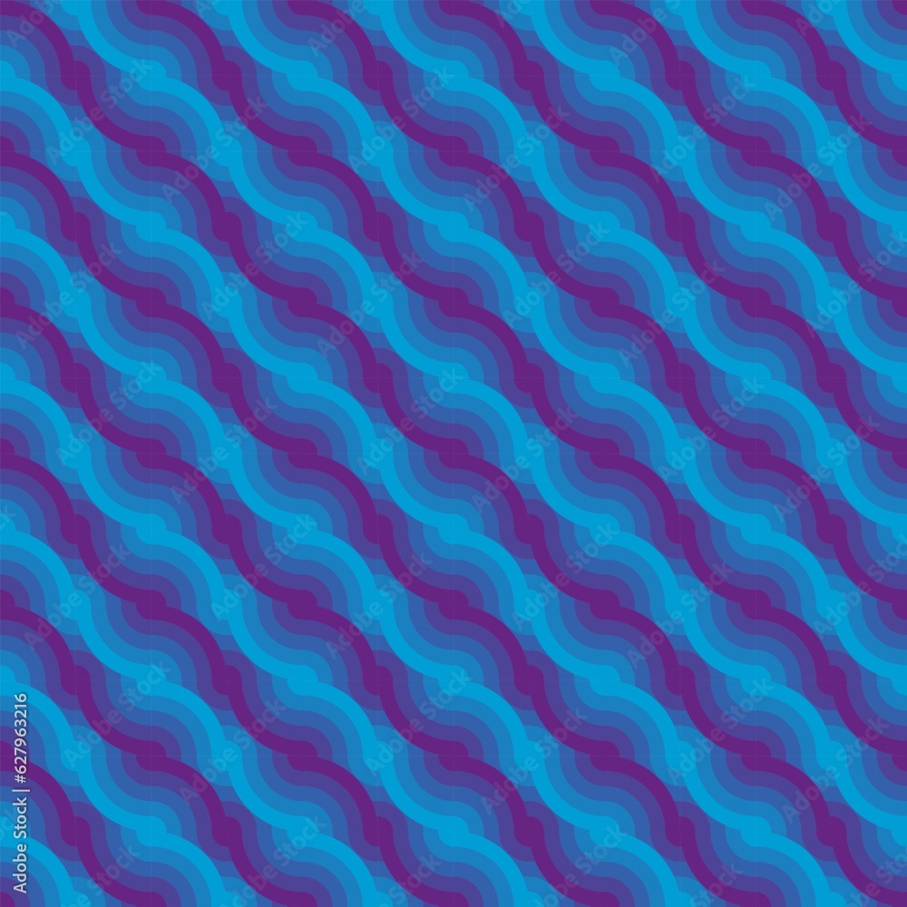 Futuristic seamless pattern of blue-purple diagonal waves for decor, wallpaper, wrapping paper, fabric, background Futuristic seamless pattern of blue-purple diagonal waves for decor, wallpaper, wrapping paper, fabric, background
