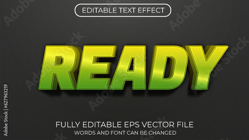 Ready editable text effect. Editable text style effect
