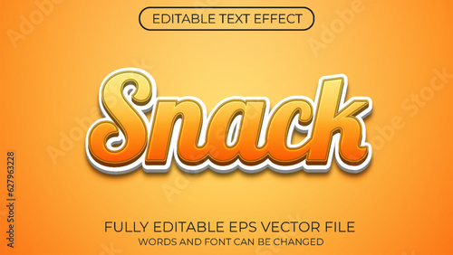 Snack editable text effect. Editable text style effect