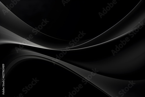 abstract graphic black wave background modern design, AI generate