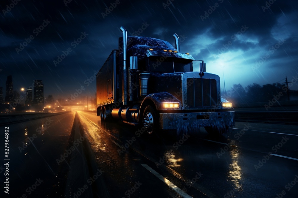 Night Road Truck Drive.AI