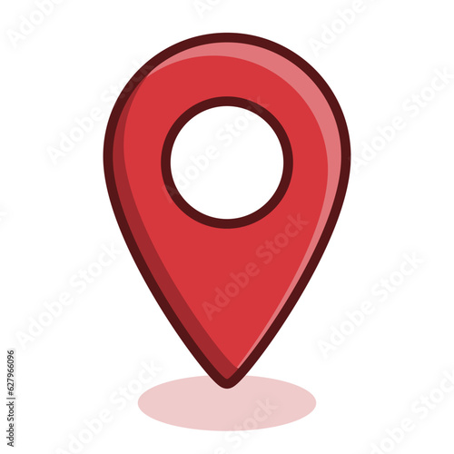 Map red pointer icon. Navigation. Location. GPS elements symbol template for graphic and web design collection logo vector illustration. Icon. Location, pin, gps.