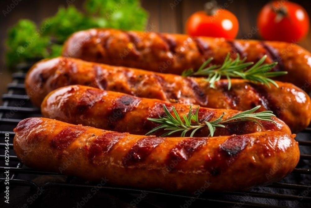 Delicious grilled polish sausage kielbasa Delicious grilled polish sausage kielbasa