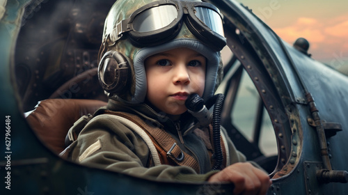 A Tribute to Bravery: Kids Honor WWII Pilots, Generative AI © Adolfo Perez Design