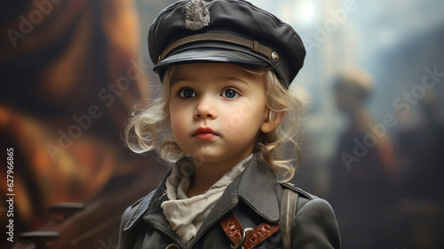 Miniature Heroes: Toddlers Embracing WWII Past, Generative AI