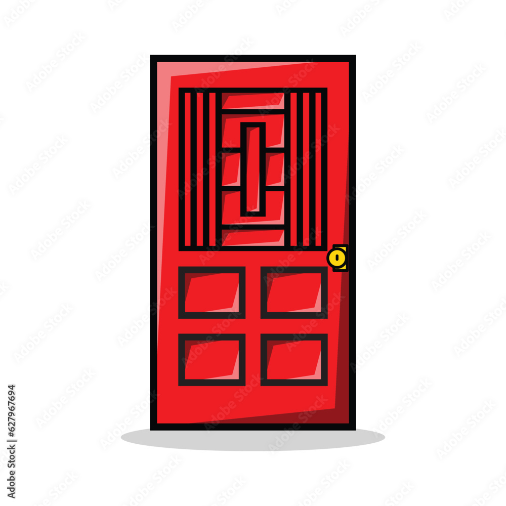 vector illustration of red door, useable for icon or logo vector illustration of red door, useable for icon or logo
