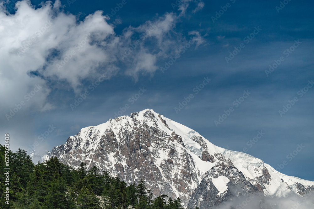 The highest peak of Europe, the Mont Blanc