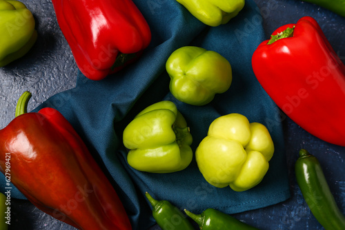 Fresh red and green bell pe...