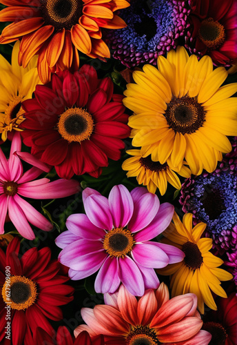 Flower bouquet colorful background for wallpaper © MetaArt22
