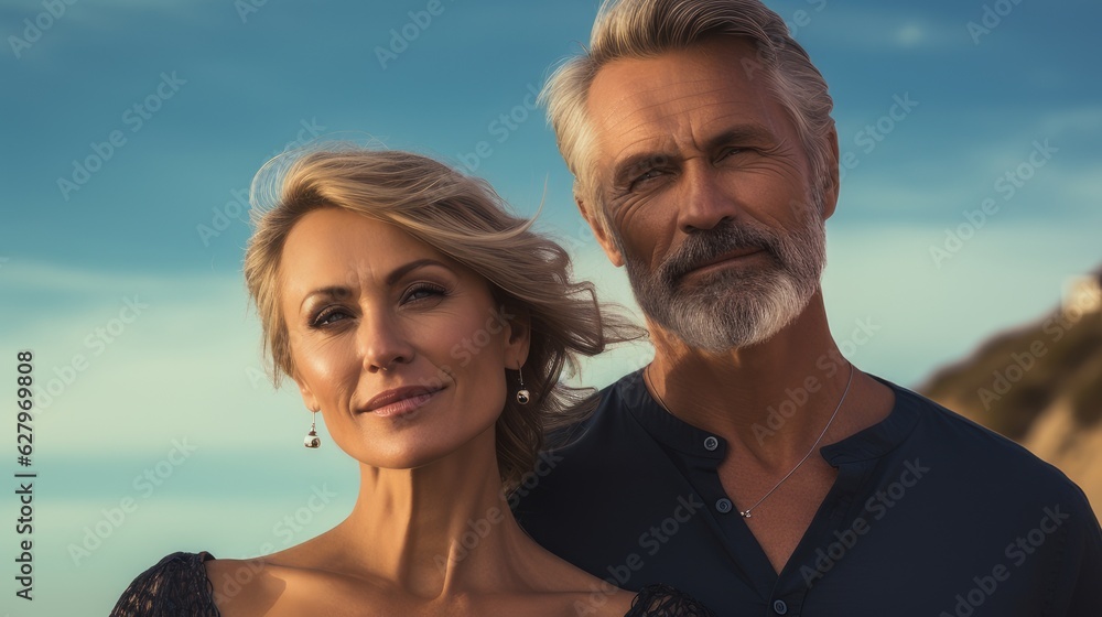 Fototapeta premium autumn elderly couple