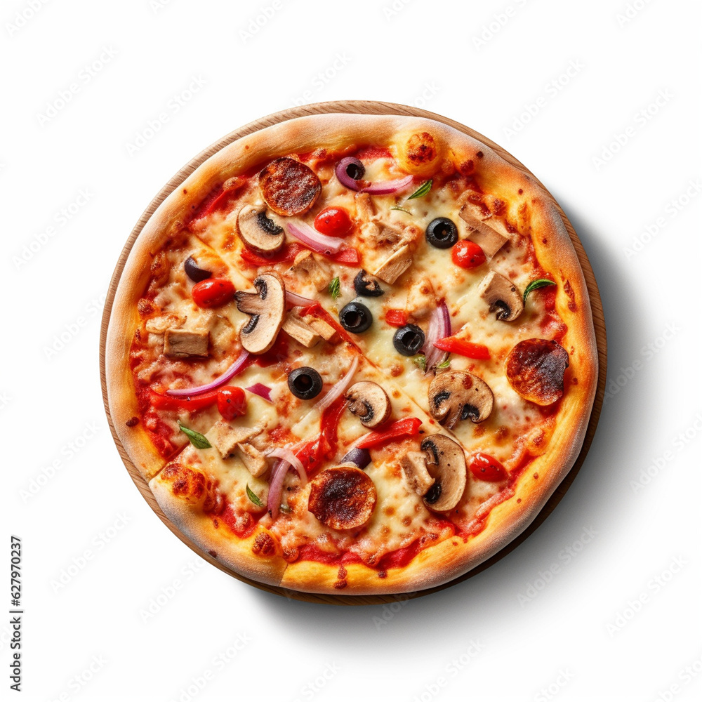 pizza isolated on white