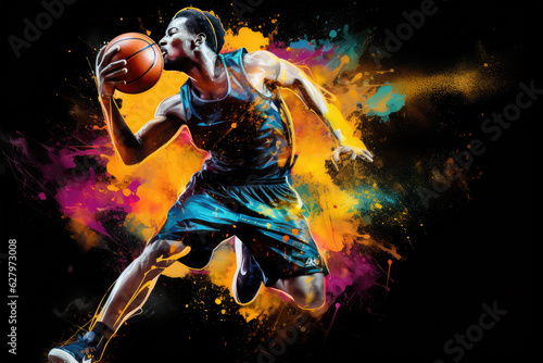playing basketball on background © Tidarat