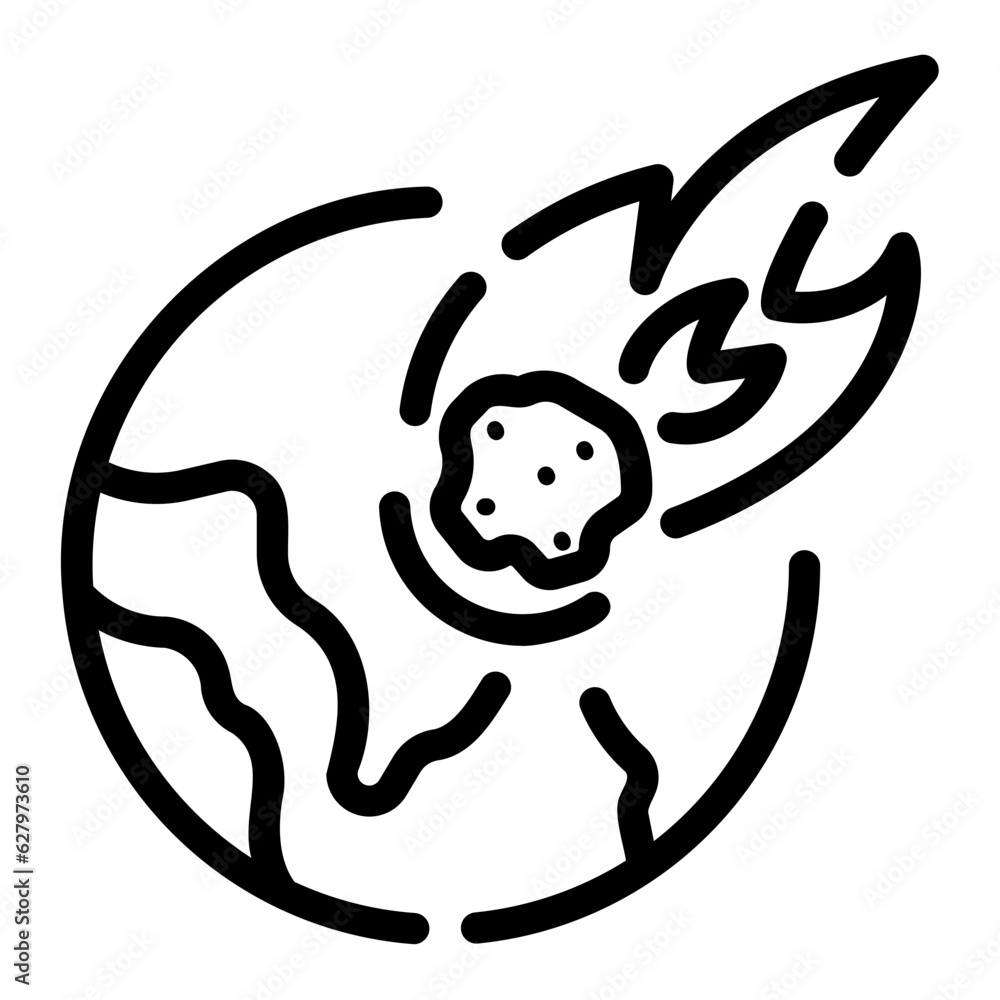 Obraz premium asteroids Line Icon