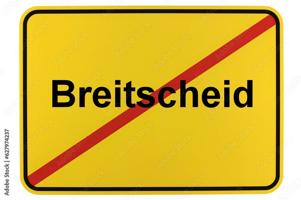 Illustration eines Ortsschildes der Gemeinde Breitscheid in Hessen Illustration eines Ortsschildes der Gemeinde Breitscheid in Hessen
