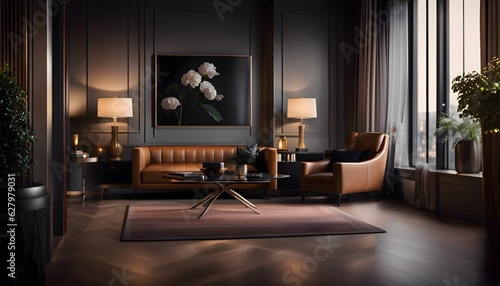 Luxury living room design.