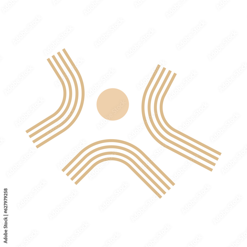Fototapeta premium Arch Boho Geometric lines