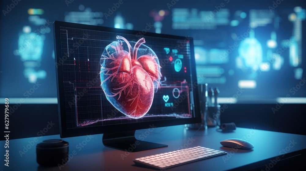 Heart Surgery Concept, Analyse Patient Heart Using Augmented Reality ...