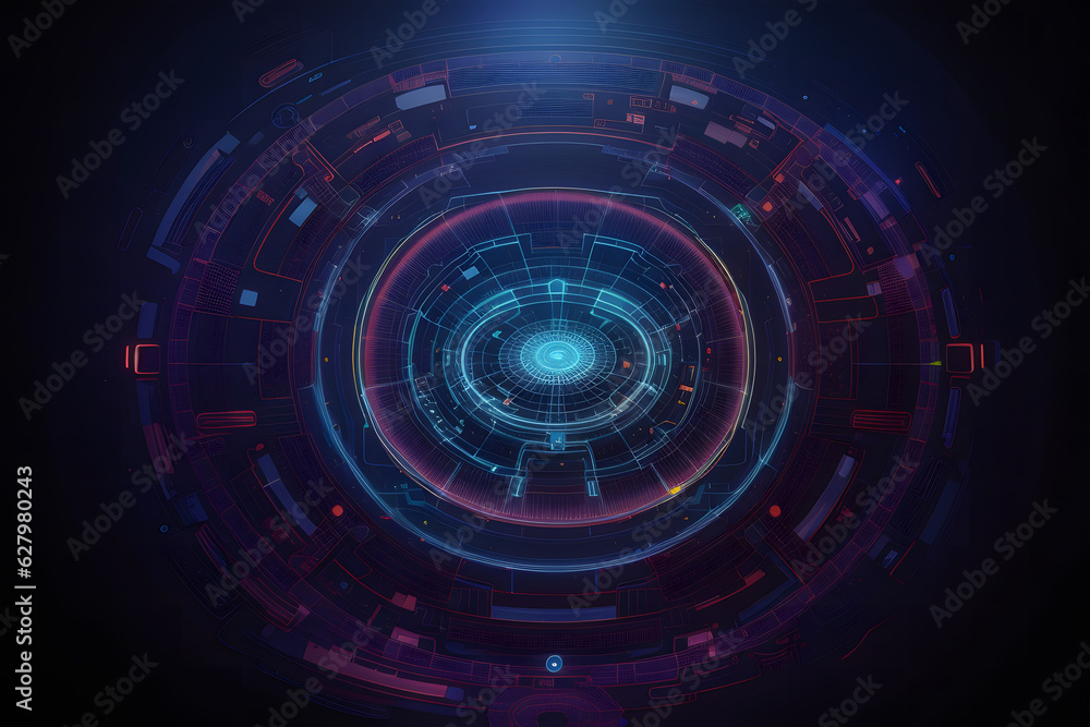 Obraz premium Imaginary technology background