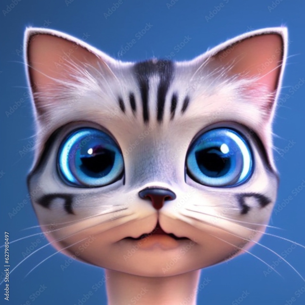 portrait of a cat. generative ai. portrait of a cat. generative ai.