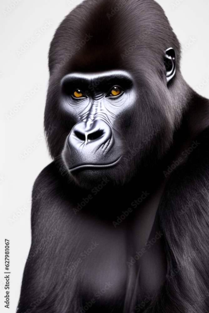 close up of a gorilla. generative ai.