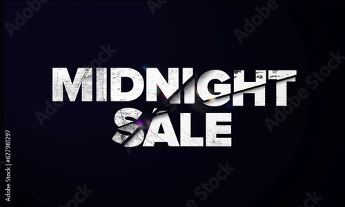 MIDNIGHT SALE MARKETING BANNER TAG PROMOTION