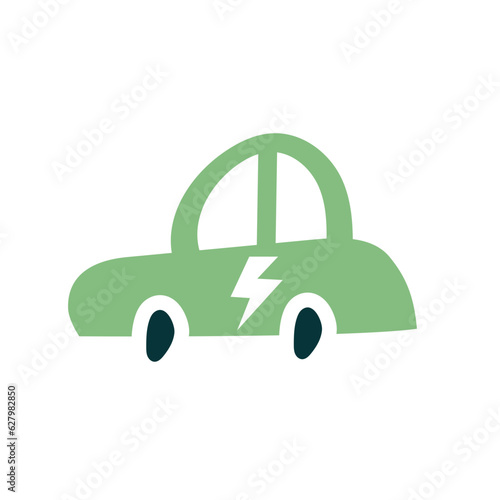 electric powered car. save the nature. green environment. Earth Day