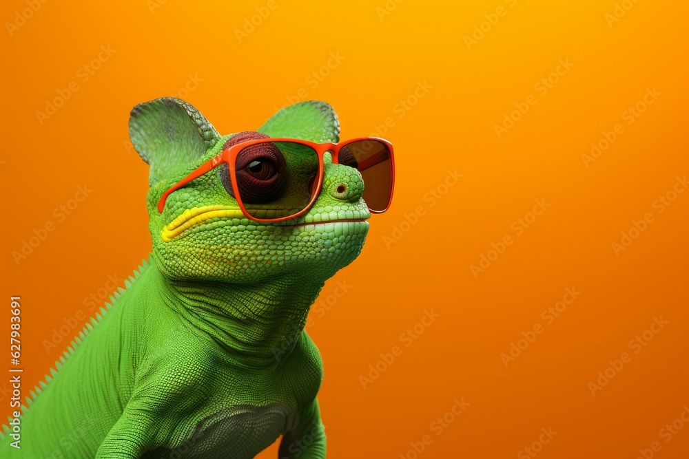 Chameleon green sunglasses. Generate ai Chameleon green sunglasses. Generate ai