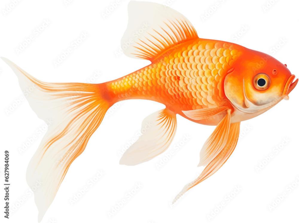 goldfish figure body style white background.
goldfish figure body style white background.
