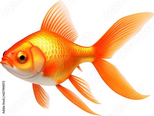 goldfish figure body style white background. 