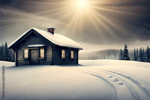 house in the snow © SAJAWAL JUTT