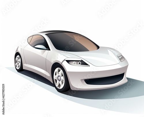 electric car isolated, generative ai