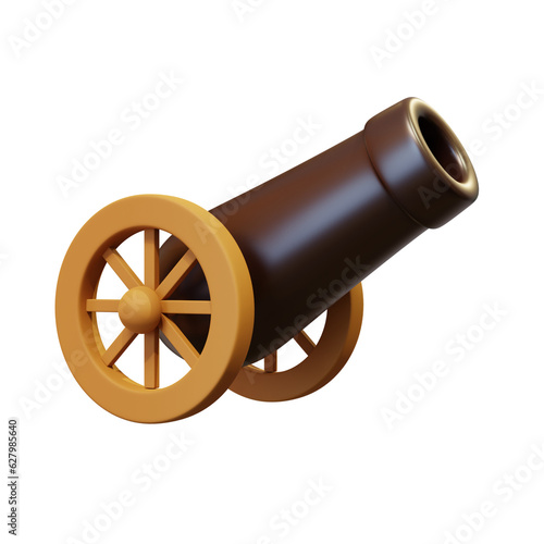 3D Black Ramadan Iftar Cannon