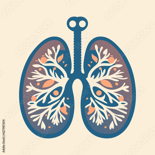 World Lung Cancer Day Poster with white cancer awareness ribbon vector. White awareness ribbon, human lungs vector. August 1. Important day