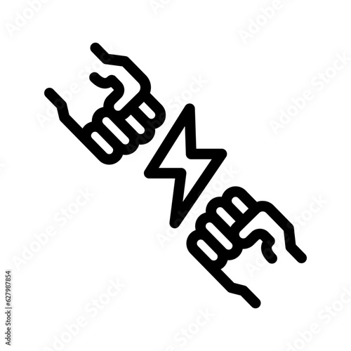conflict line icon illustration vector graphic. Simple element illustration vector graphic, suitable for app, websites, and presentations isolated on white background