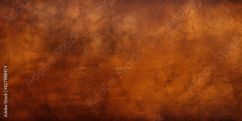A brown leather texture background - Generative AI © Zerbor