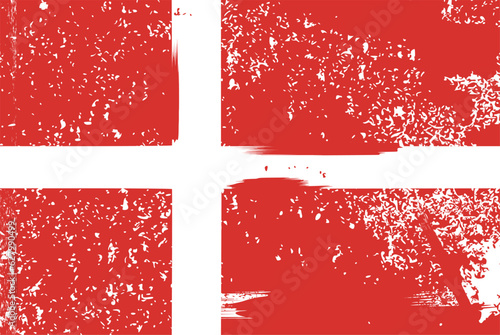 Dänische Flagge - Grunge Textur